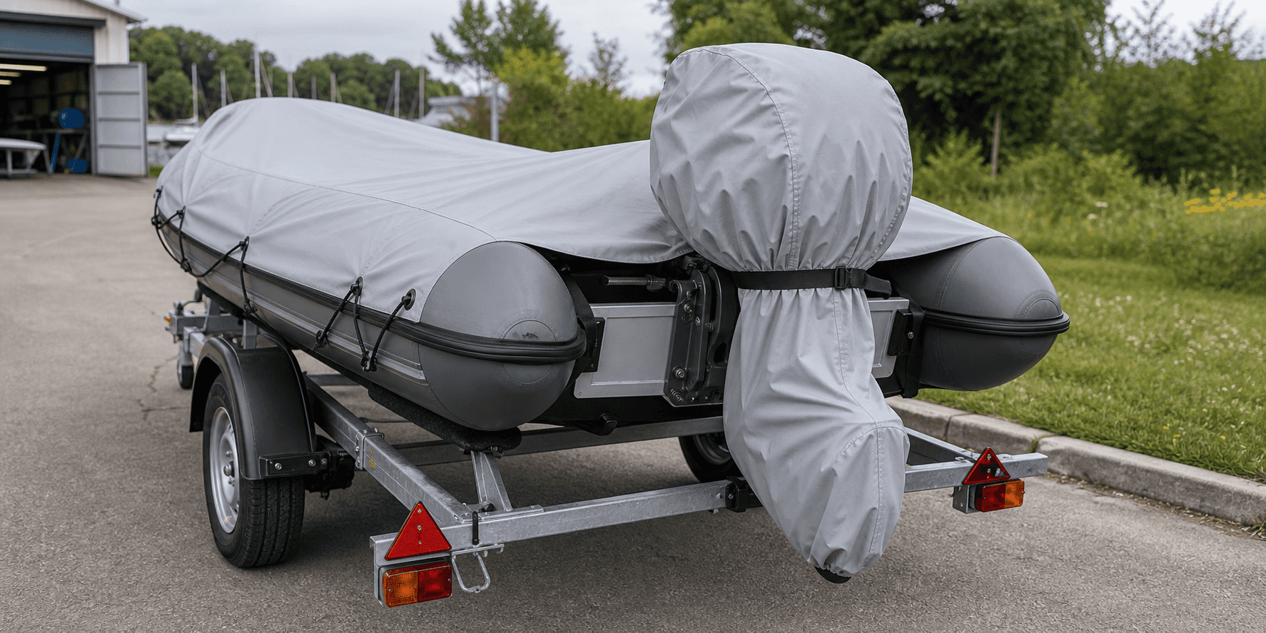 Transport covers for outboard motors