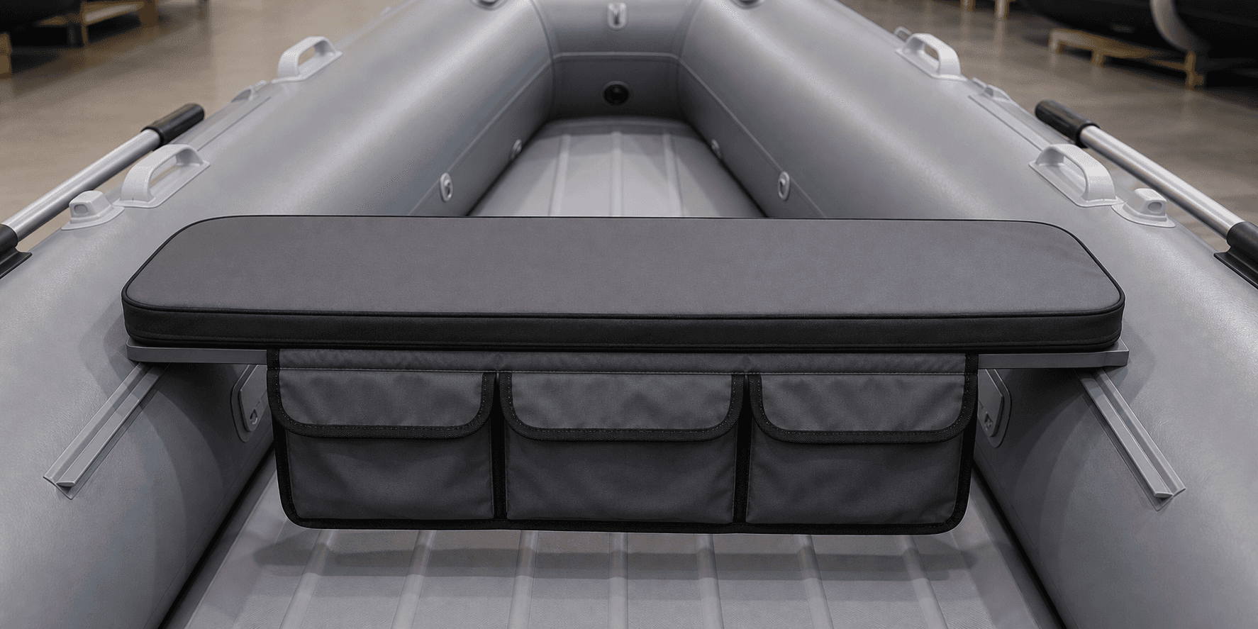 Soft seat pads for PVC boats