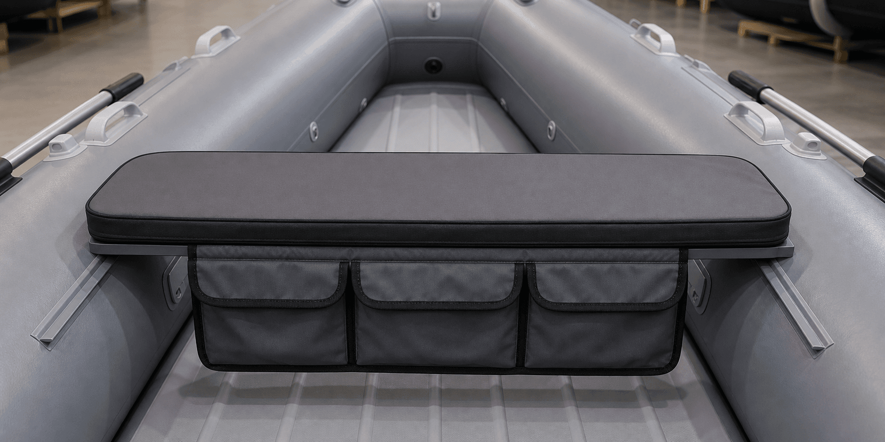 Soft seat pads for PVC boats
